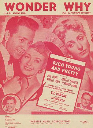 Rich Young and Pretty Jane Powell Vic Damone 1951 - Click Image to Close