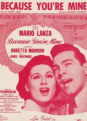 Because Your'e Mine Mario Lanza - Click Image to Close