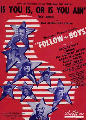 Follow the Boys' George Raft Andrews Sisters 1944 - Click Image to Close