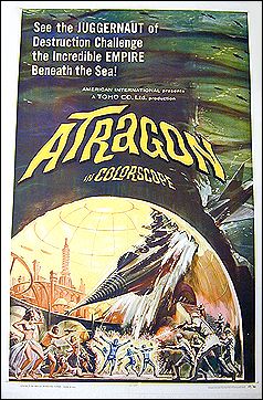 Atragon 1963 ORIGINAL LINEN POSTER BACKED 1SH - Click Image to Close