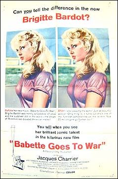 Babette Goes to War Brigitte Bardot 1960 - Click Image to Close