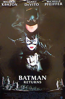 BATMAN RETURNS Michael Keaton, Danny DeVito - Click Image to Close