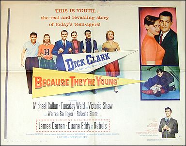 Because They're Young Dick Clarks first movie Tuesday Weld James Darren style A 1960 - Click Image to Close