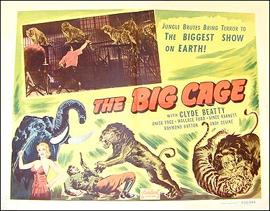 Big Cage Clyde Beatty Anita Page Andy Devine 1950R - Click Image to Close