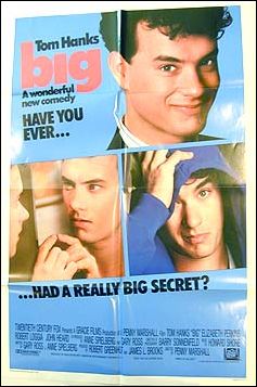 Big Tom Hanks Elizabeth Perkins Inter. English one sheet 1988