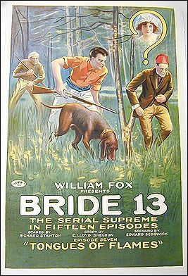 Bride 13 Silent Film 1920 ORIGINAL LINEN BACKED 1SH - Click Image to Close