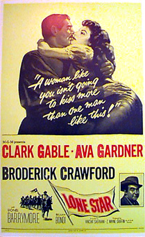 LONE STAR Clark Gable Ava Gardner - Click Image to Close