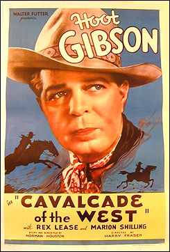 Cavalcade of the West Hoot Gibson 1936 morgan litho linen backed - Click Image to Close