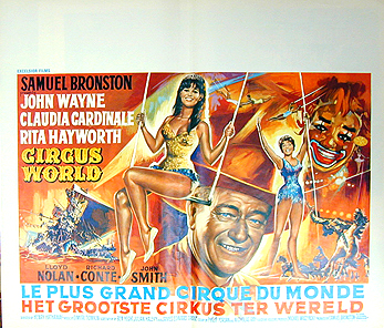 Circus World John Wayne 22 x 25 original Bel. 1964 - Click Image to Close