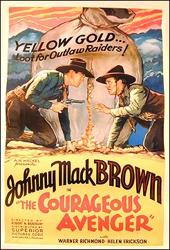 Courageous Avenger Johnny Mac Brown 1936 Linen backed - Click Image to Close