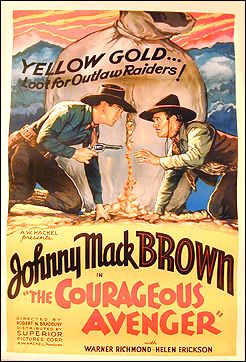 Courageous Avenger Johnny Mac Brown 1936 Linen backed