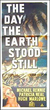 Day the Earth Stood Still 1989R one sheet 13 x 30 Australian - Click Image to Close