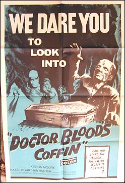 Dr. Bloods Coffin Kieron Moore one sheet 1961 - Click Image to Close