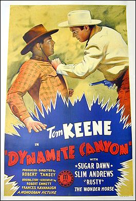 Dynamite Canyon Tom Keen 1941 ORIGINAL LINEN BACKED 1SH - Click Image to Close