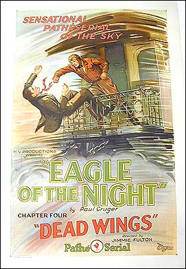 Eagle of the Night Path Serial morgan litho ORIGINAL LINEN BACKED 1SH