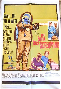 Earth Die's Screaming Great Graphics one sheet 1964 - Click Image to Close