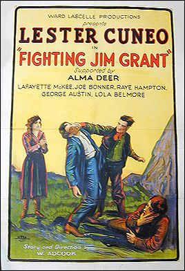Fighting Jim Grant #2 1923 ORIGINAL LINEN BACKED 1SH - Click Image to Close