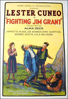 Fighting Jim Grant #1 1923 ORIGINAL LINEN BACKED 1SH - Click Image to Close