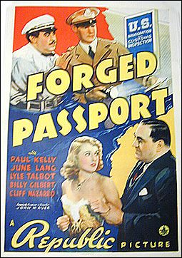 Forged Passport Republic pictures ORIGINAL LINEN BACKED 1SH - Click Image to Close