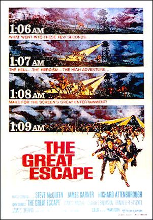 Great Escape Steve Mcqueen 1963 ORIGINAL LINEN BACKED 1SH - Click Image to Close