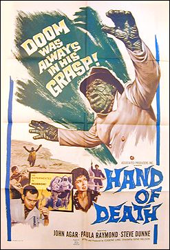 Hand of Death John Agar Paula Raymond - Click Image to Close