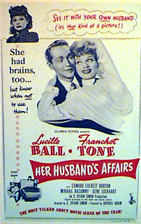 HER HUSBANDS AFFAIRS Lucille Ball Franchot Tone - Click Image to Close