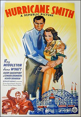 Hurricane Smith Morgam Litho Republic Pictures 1941 ORIGINAL LINEN BACKED 1SH - Click Image to Close