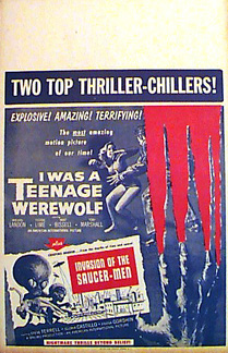 I WAS A TEENAGE WEREWOLF / Invasion of Saucer -Men - Click Image to Close