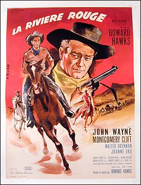 Red River French La River Rouge John Wayne 1952 Linen backed - Click Image to Close