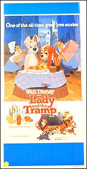 Lady and the Tramp Disney re-release 1986 Australian - Click Image to Close