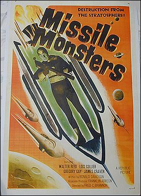 Missile Monsters 1958 ORIGINAL LINEN BACKED 1SH - Click Image to Close