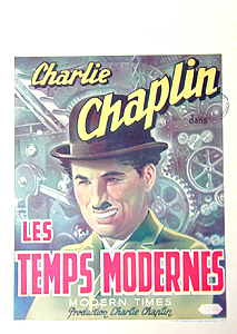 Modern Times Charles Chaplin stamp at side Belg. - Click Image to Close