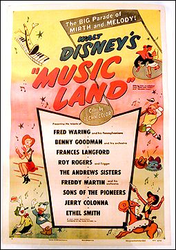 Music Land Disney 1955 Linen backed - Click Image to Close