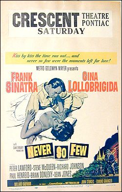 Never So Few Frank Sinatra Gina Lollobrigida - Click Image to Close