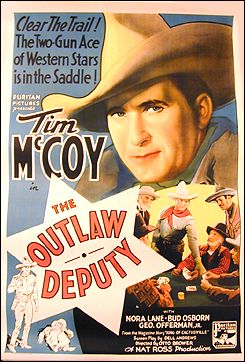 Outlaw Deputy Tim McCoy 1935 Linen backed - Click Image to Close