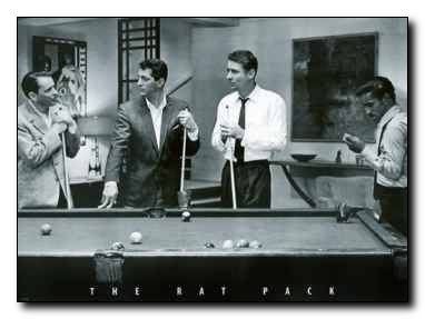 Rat Pack Shooting Pool - Click Image to Close
