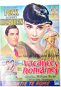 Roman Holiday Audrey Hepburn, Gregory Peck Belg. 70's - Click Image to Close