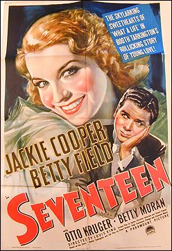 Seventeen Jackie Cooper Betty Field Otto Kruger 1940 Morgan litho - Click Image to Close