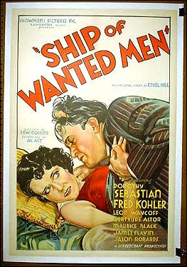 Ship of Wanted Men 1933 ORIGINAL LINEN BACKED 1SH - Click Image to Close