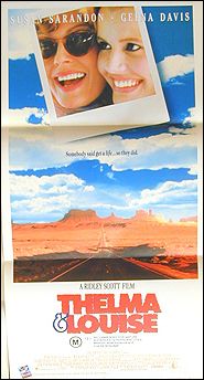 Thelma and Louise Susan Sarandon, Geena Davis apporx 13x25 1991 Australian