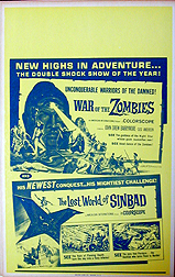 WAR OF THE ZOMBIES / LOST WORLD OF SINBAD Combo - Click Image to Close