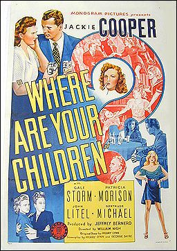 Where are your Children Frankie Cooper 1944 ORIGINAL LINEN BACKED 1SH - Click Image to Close