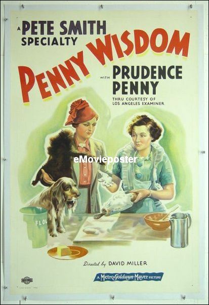 Penny Wisdom Pete Smith 1937 ORIGINAL LINEN BACKED 1SH - Click Image to Close