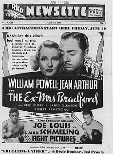 Joe Louis Schmeling Ex Mrs Bradford William Powell Jean Arthur